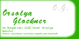orsolya glockner business card
